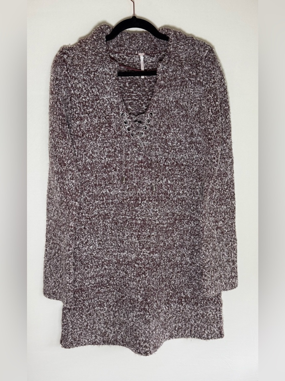 Free People Milena Long Sleeve Mini Sweater Dress • NWT • Women’s large - Picture 2 of 9